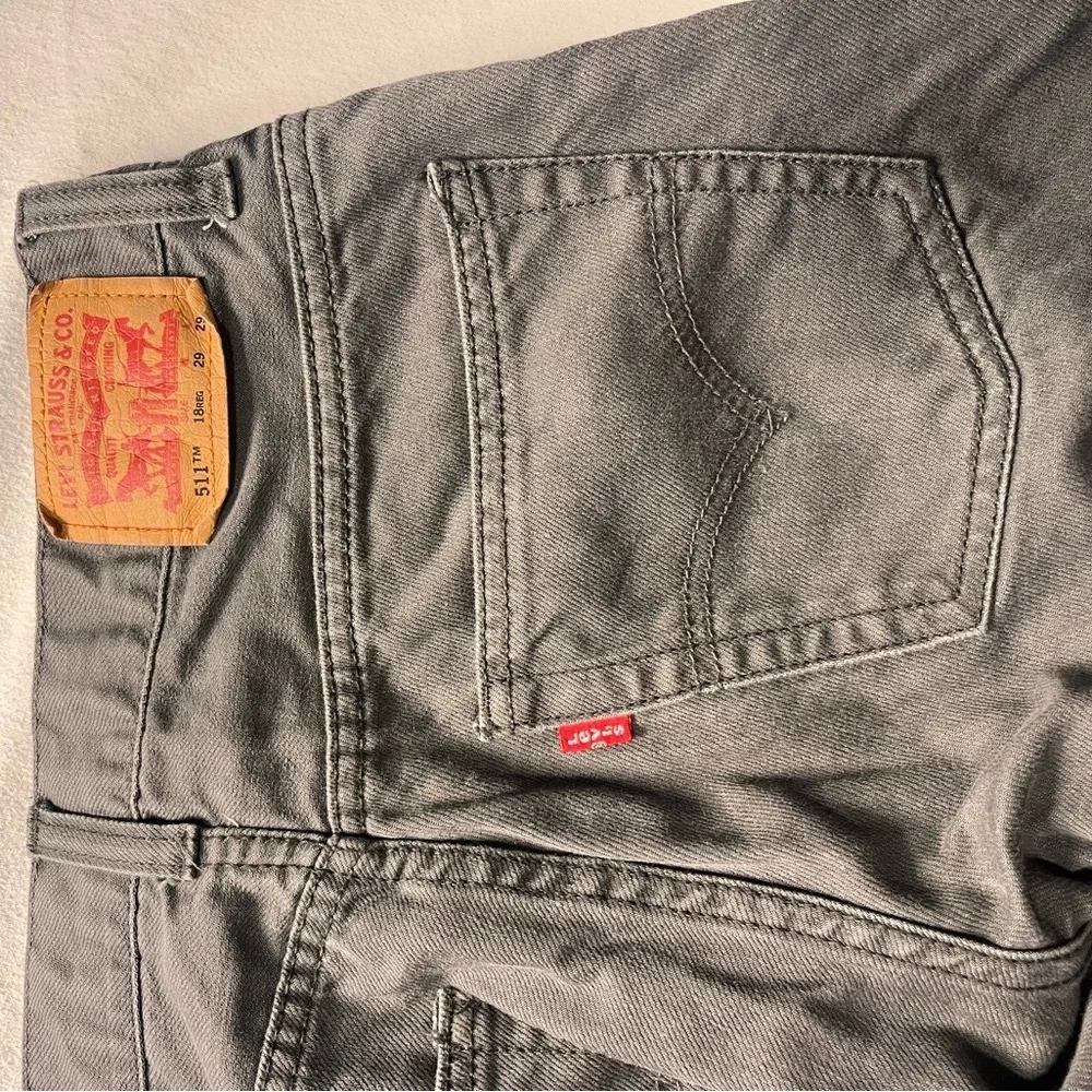 Levi's 511 Slim Fit‎ Gray Jeans W29xL29